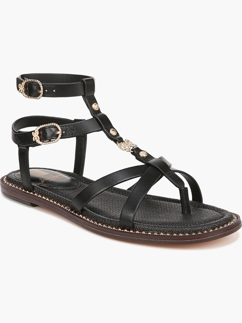 NWT Sam Edelman Talya Ankle Strap Sandal Leather Black 9